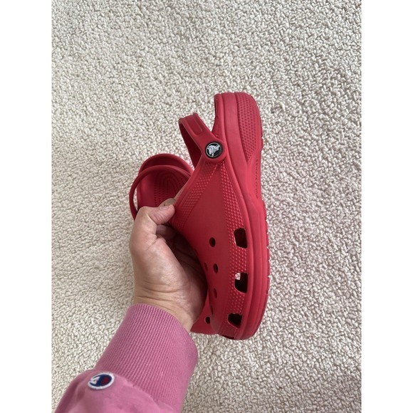 Crocs Classic Clogs Pepper Red Unisex Junior Slip On Sandals Comfortable Casual - Picture 6 of 9